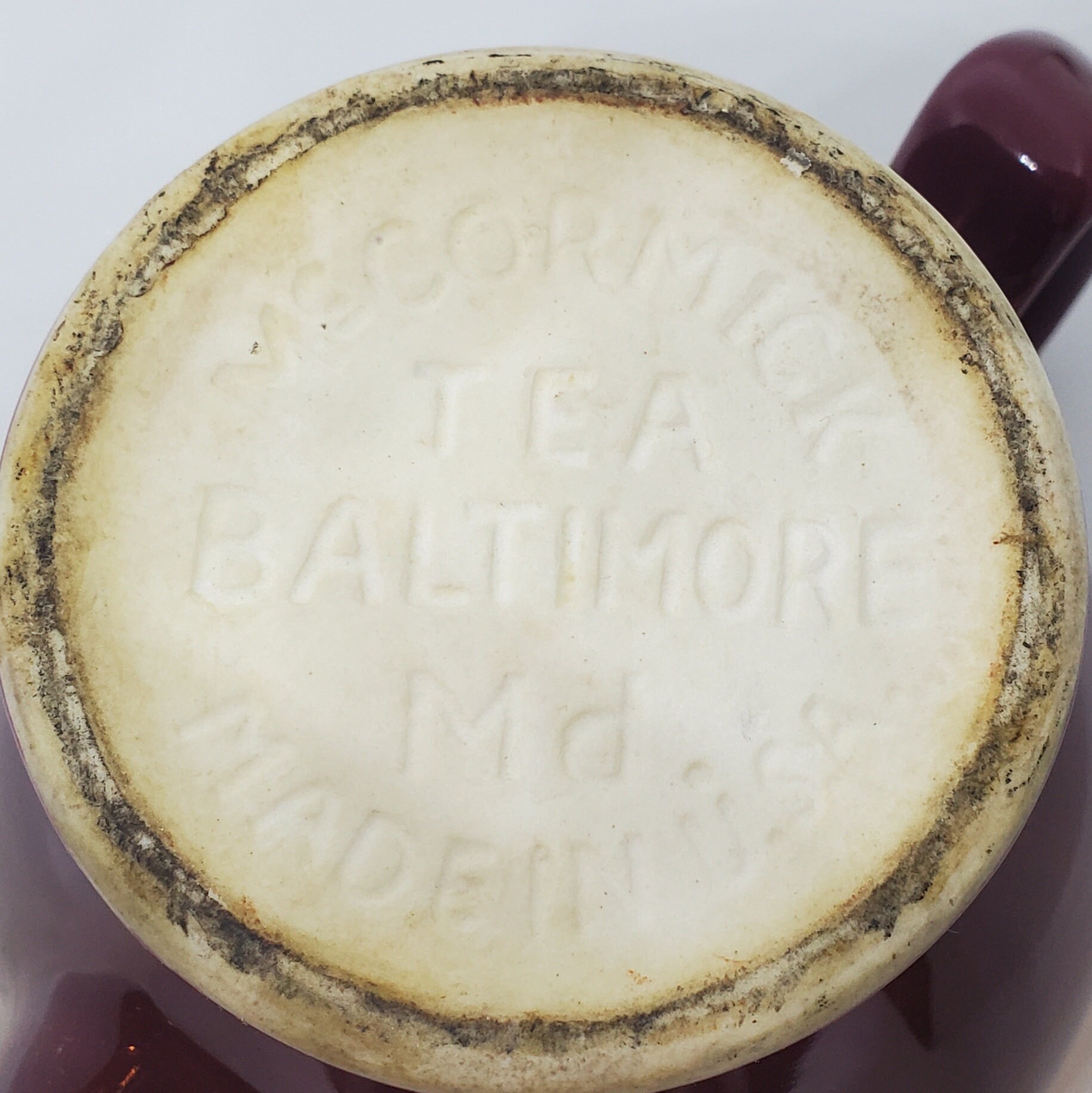 1930s Mccormick Baltimore Maroon Teapot With Infuser Etsy