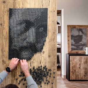 Handmade Dice Mosaic Wall Art | 1300 Real Dice | 3D | Reclaimed Wood Frame | Limited Edition