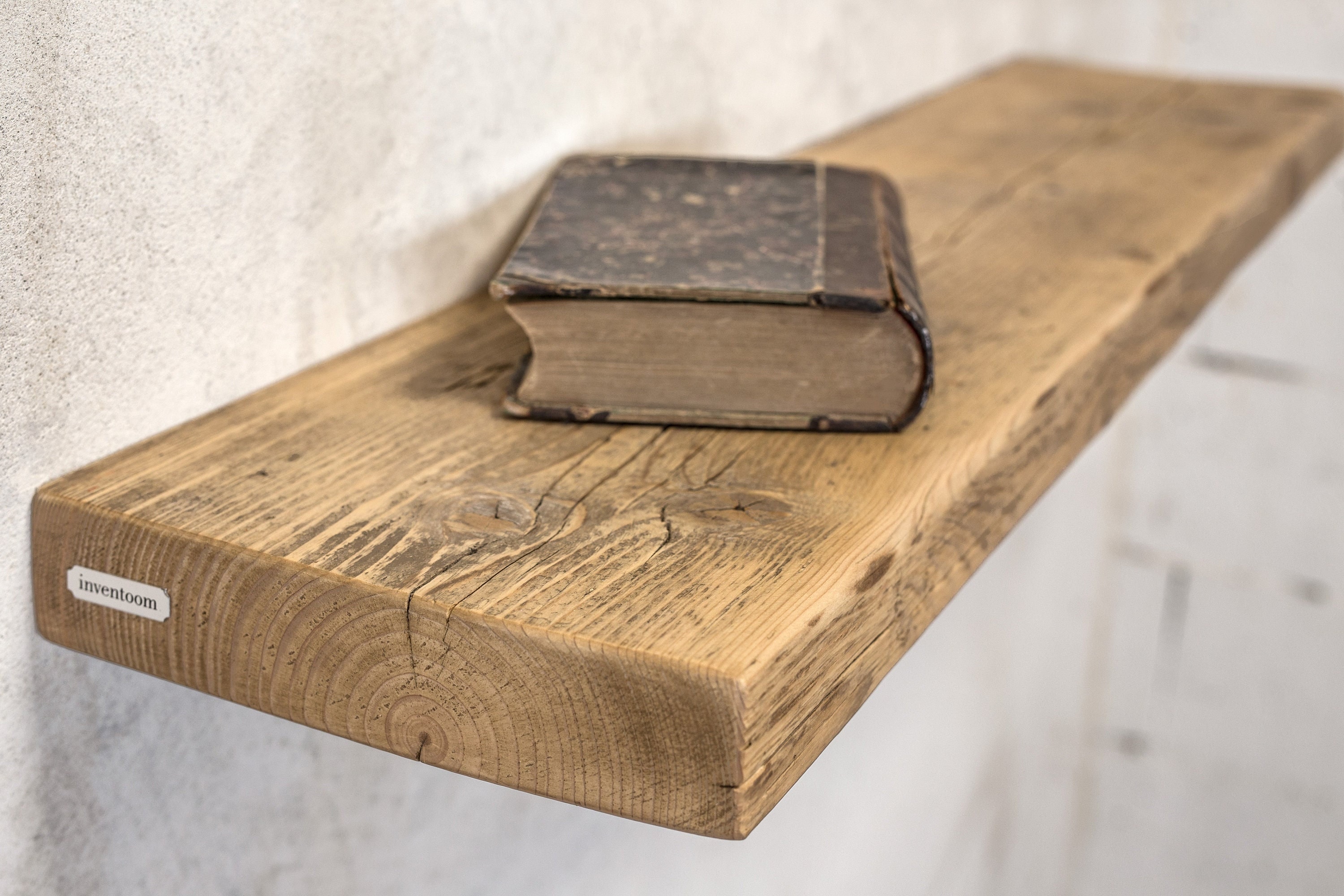 Fun Memories Mensole Lunghe A Parete 101 Cm - Set 3 Librerie Galleggianti In Legno Grigio - 2