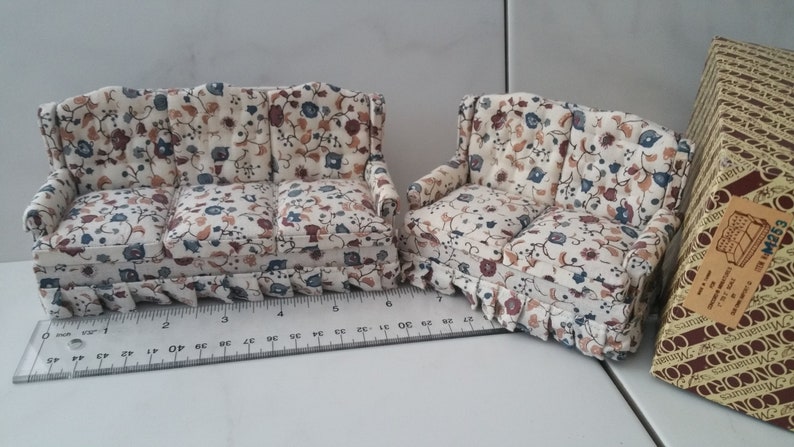 Concord Floral Print Couch And Loveseat Set Etsy