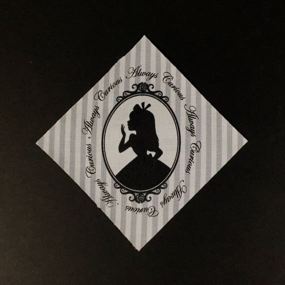 Mad Hatter Iron on Screen Print fabric Machine Washable patch tea party alice