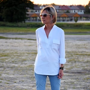 Long sleeves 100% cotton blouse V neck casual loose shirts spring summer fall Lolita blouse