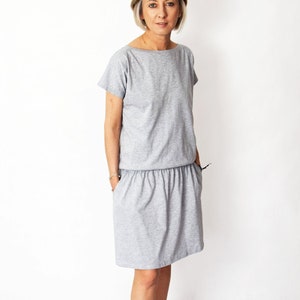 SPALLA - mini 100% cotton dress made in Poland / summer dress / loose dress / handmade dress