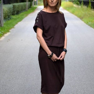 Cotton dress / dress with metal eyelets / dress with belt / ELIZA dress