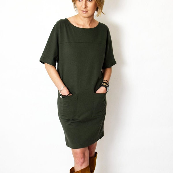 FLOW - simple, cotton dress with pockets