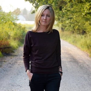 Cotton blouse, 7/8 sleeve blouse, everyday blouse, MARTHA blouse