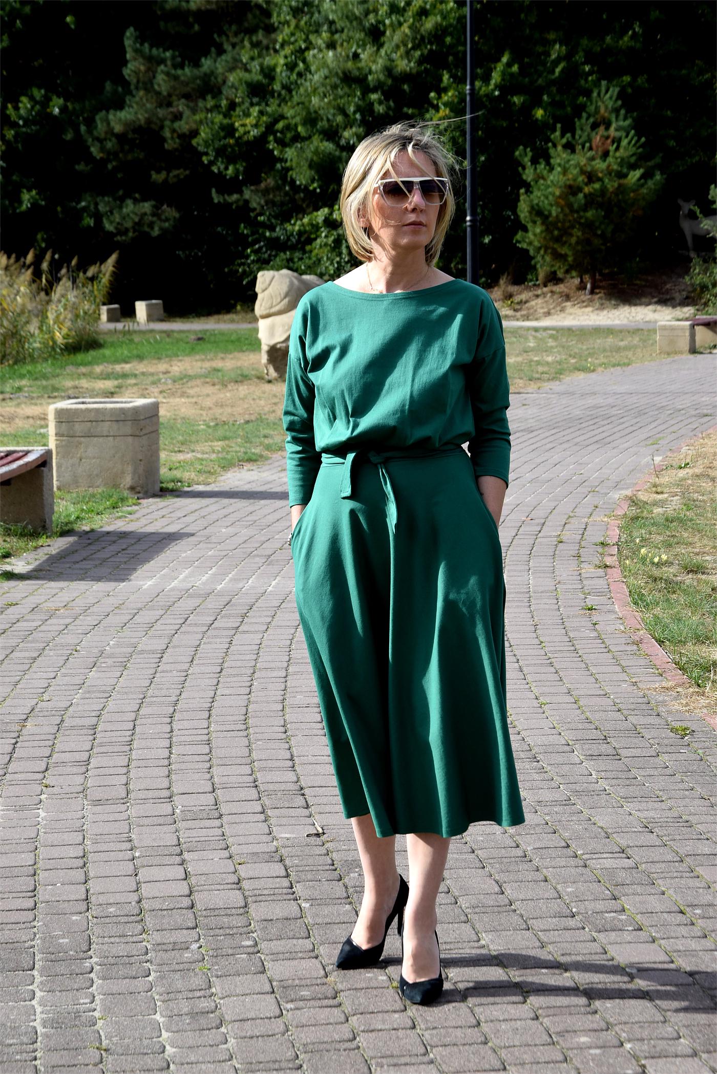 Robe Midi Verte Femme Chunna - Taille S, Avec Poches évasées - Neuf Sans étiquettes