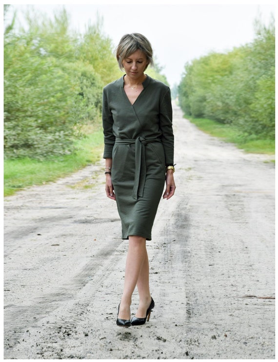 knee length dresses for ladies FORM CROSS BACK MIDI DRESS | KHAKI | Third Form | Women's Sale Dresses |  Shop Now — THIRD FORM