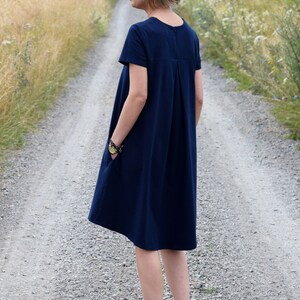 TESSA A-shaped Dress With Short Sleeves / 100% Cotton Dress - Etsy