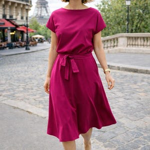 chinese dress ladies Classic Midi Linen Dress – Old Linen Mill main image 1