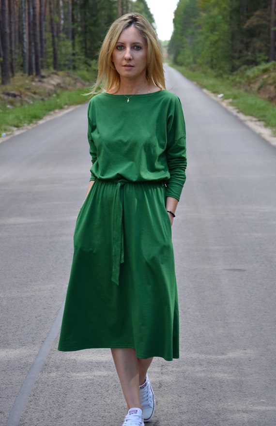 Cotton Wood ear sleeve Elastic waist Maxi Dresses Cotton Wood ear sleeve Elastic waist Maxi Dresses