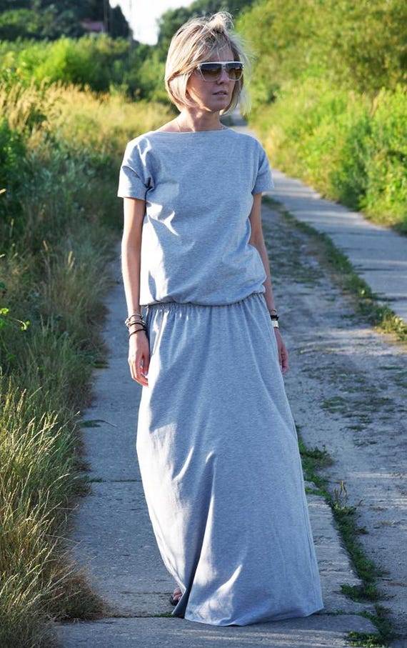 Cotton Maxi Dress with Pockets, Summer Dress Cotton Maxi Dress with Pockets, Summer Dress