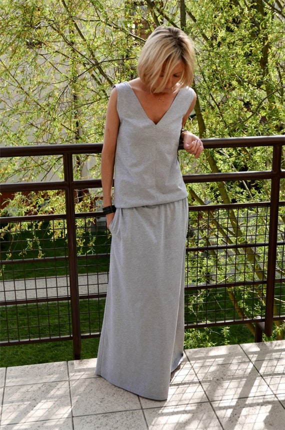 Sisters Cotton Long / Maxi Dress MILA / Airy Dress V - Etsy New Zealand