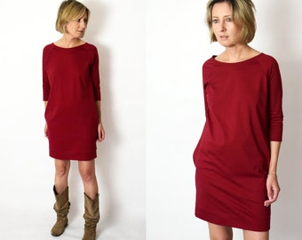 CARRIE - 100% cotton tunic / dress with pockets / vintage clothes / dress and tunic / mini dress / vintage tunic / simple dress