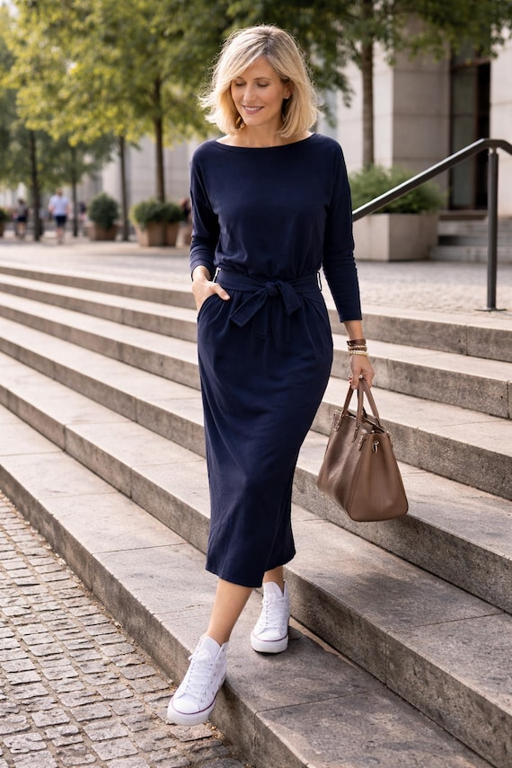 long straight midi dress Brette Midi Dress