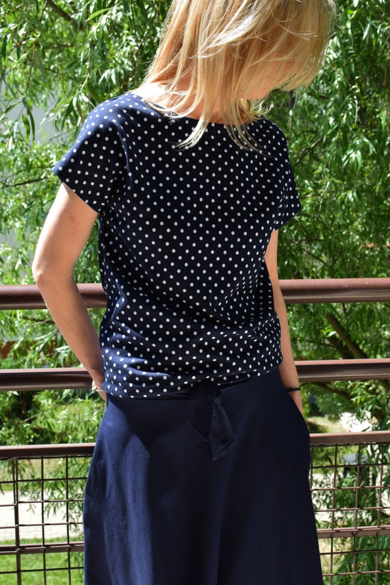 FOCUS Cotton Women's T-shirt / 100% Cotton / Polka Dot 