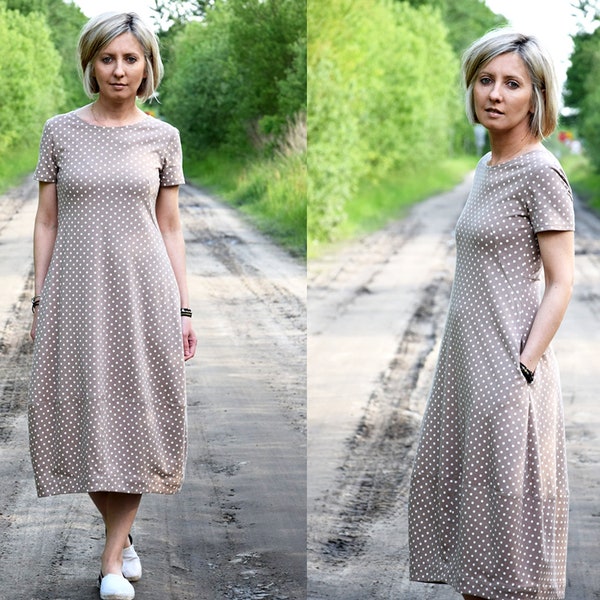 MILANO - Cotton dress with short sleeves - more colors - vintage dress - summer dress - made in Poland