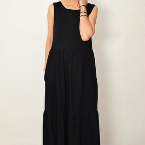 Maxi cotton dress, dress with pockets, sleeveless dress, dresses for women, women dresses, KLARA dress,