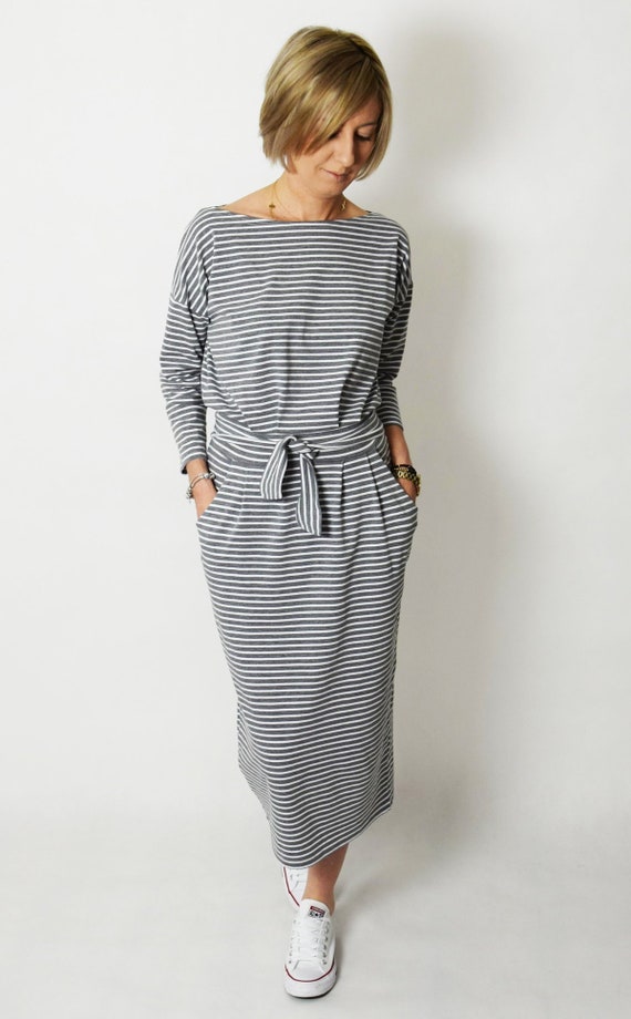long sleeve cotton maxi dress