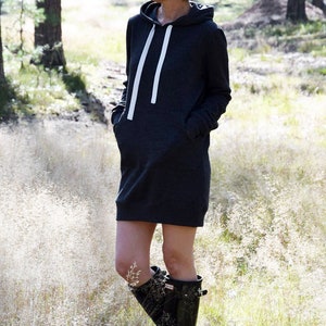 KAPO - cotton sweater with hood and pockets / 3 colours / Long hoodie / tunic hoodie / Handmade Sisters / made in Poland