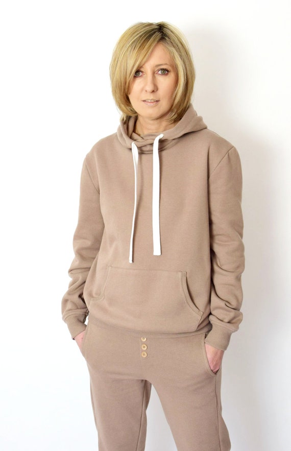 LOVE Sweatshirt With a Hood Made in Poland Handmade Blouse Hoodie With Pockets Hoodie Women Sweatshirts Winter Etsy Canada