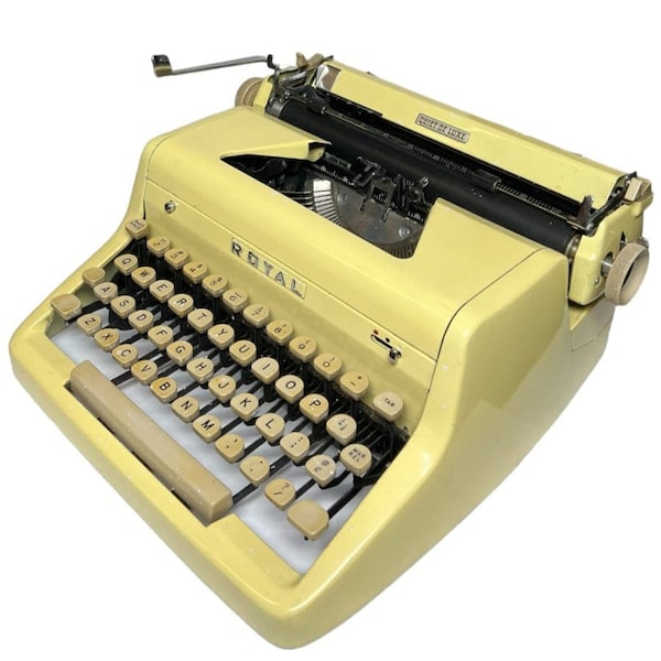 Royal Quiet Deluxe (Sunbeam Yellow) Typewriter