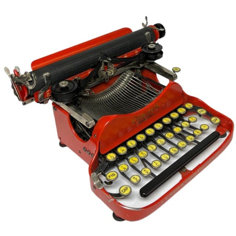 Toronto Typewriters Portable Typewriter Corona 3 Special (Scarlet Red) Folding Typewriter