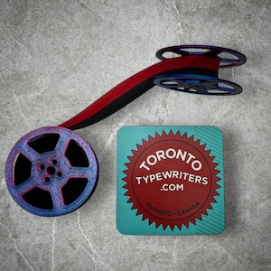 Purple Blue Rainbow Typewriter Ribbon Spool Set with Premium Silk Ribbon