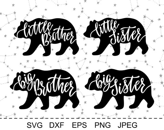 Download Big Brother Bear Svg Big Sister Bear Svg Bear Family Svg Bundle Baby Bear Silhouette Svg