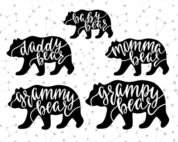 Download Grampy Bear Svg Grammy Bear Svg Momma Daddy Bear Svg Baby Etsy