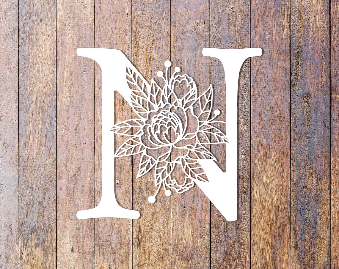 Download Initial SVG Letter N Svg Monogram Clipart Iron on Transfer ...