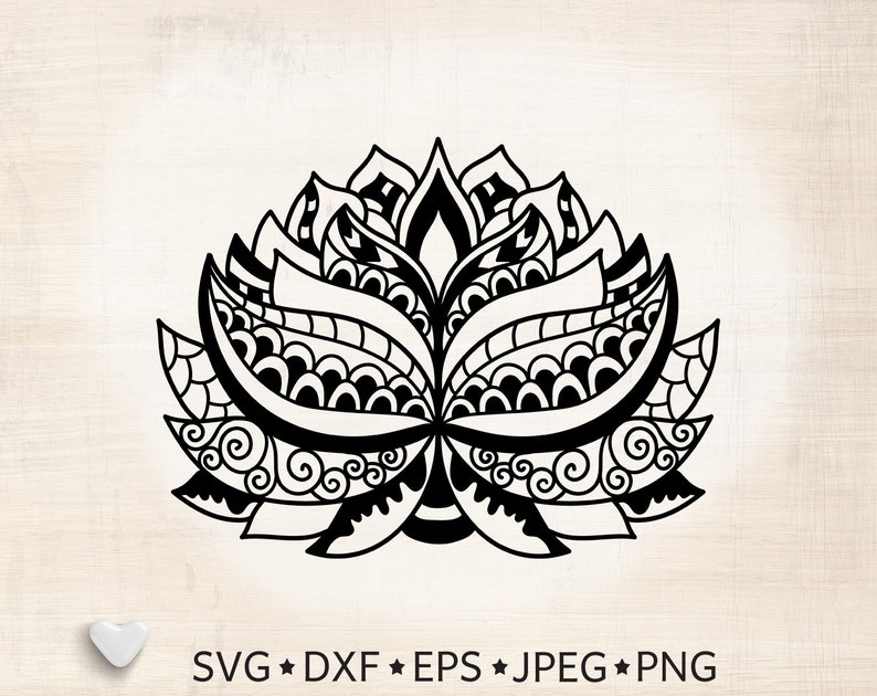 Download Lotus flower svg cut file Mandala lotus svg Zentangle svg ...