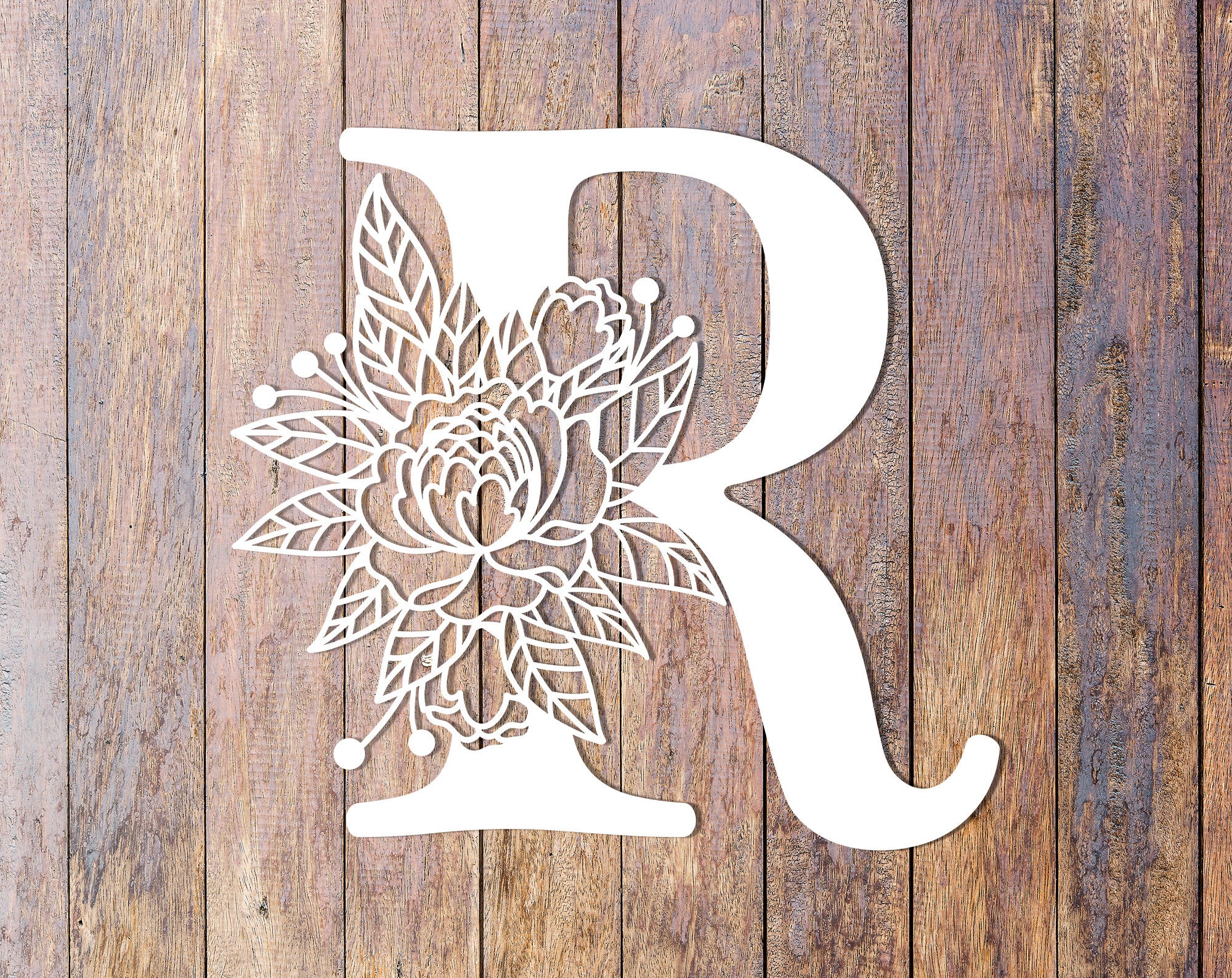 Initial SVG Letter R Svg Monogram Clipart Iron on Transfer | Etsy