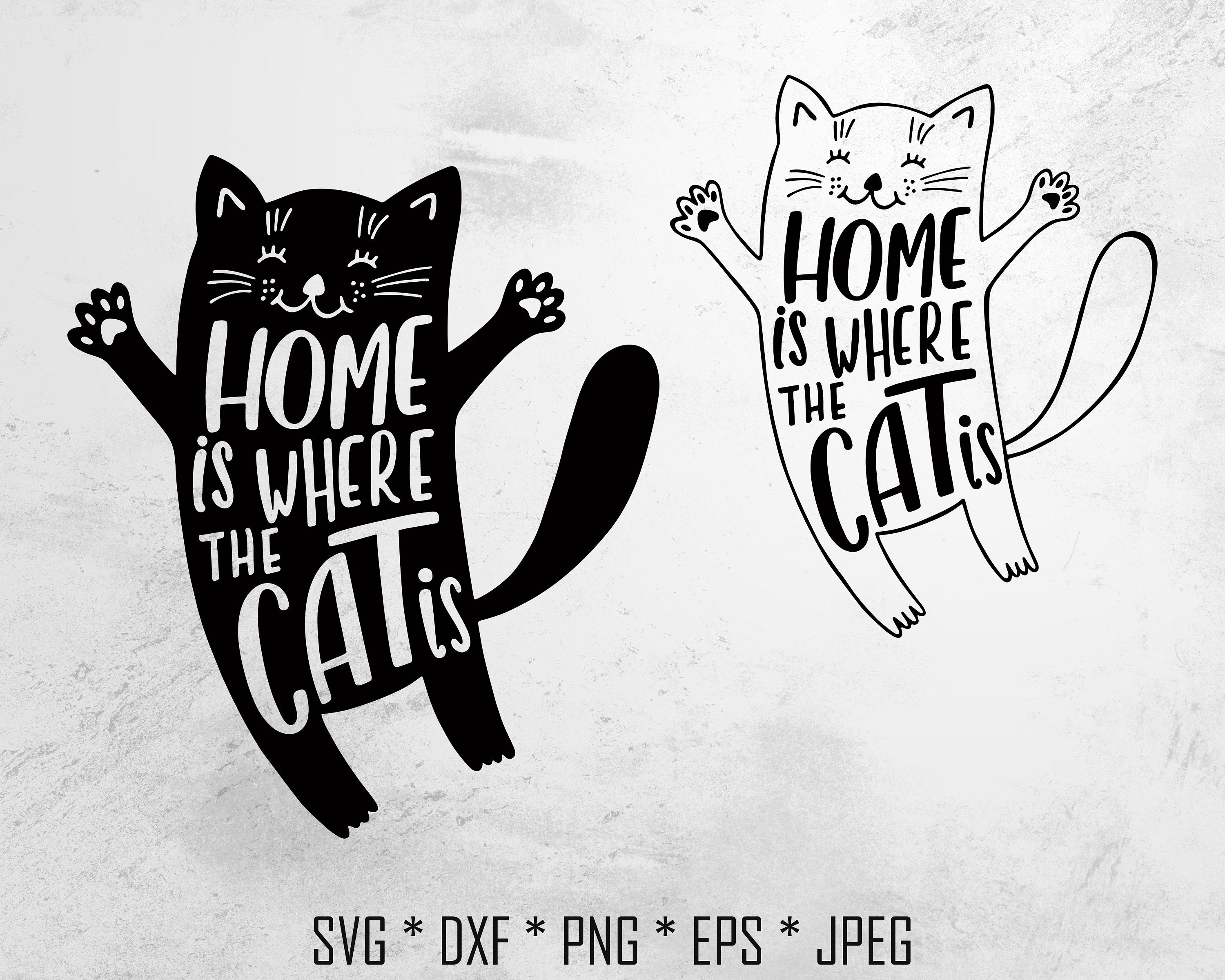 Cat Svg File For Cricut Cat Clipart Digital Download Cat | Etsy