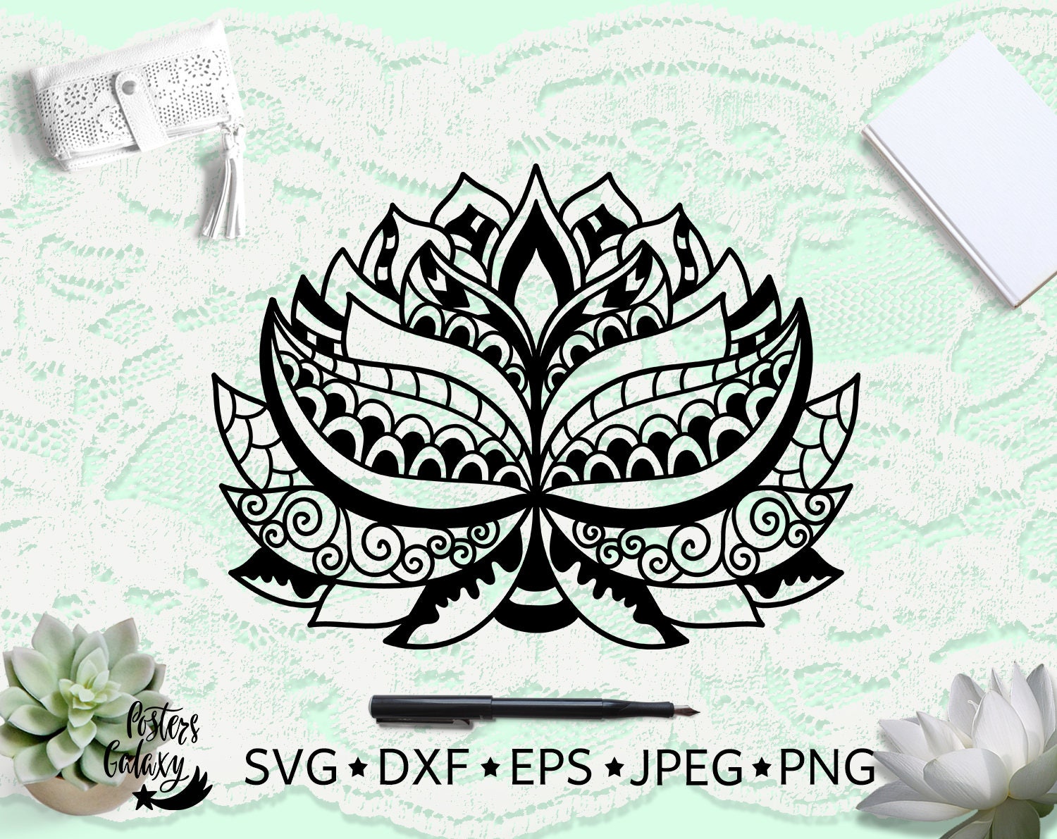 Download Lotus SVG Zentangle SVG SVG File For Cricut Lotus Flower ...