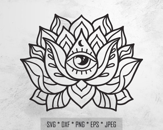 Lotus Flower Svg Mandala Svg Cut File Lotus Png Clipart | Etsy