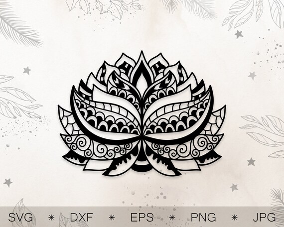 Download Zentangle Svg Cut File Lotus Mandala Svg Mandala Svg Cutting File For Cricut Lotus Svg Silhouette