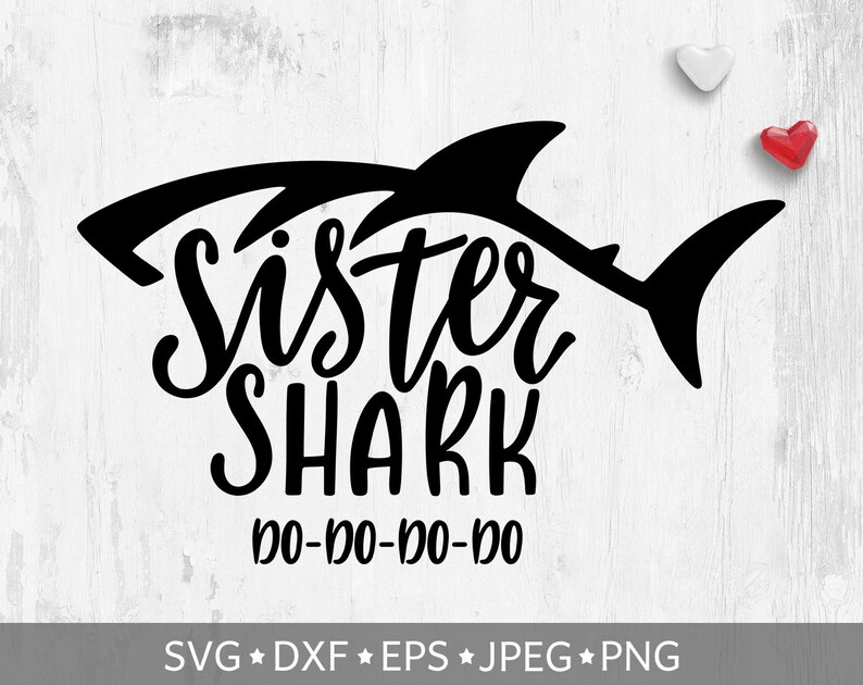 Download Sister Shark SVG Baby Shark SVG Shark Family SVG Shark | Etsy