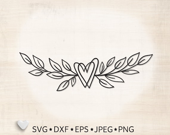Download Branch Svg Laurel Leaves Svg Heart Wreath Svg Floral Border Etsy
