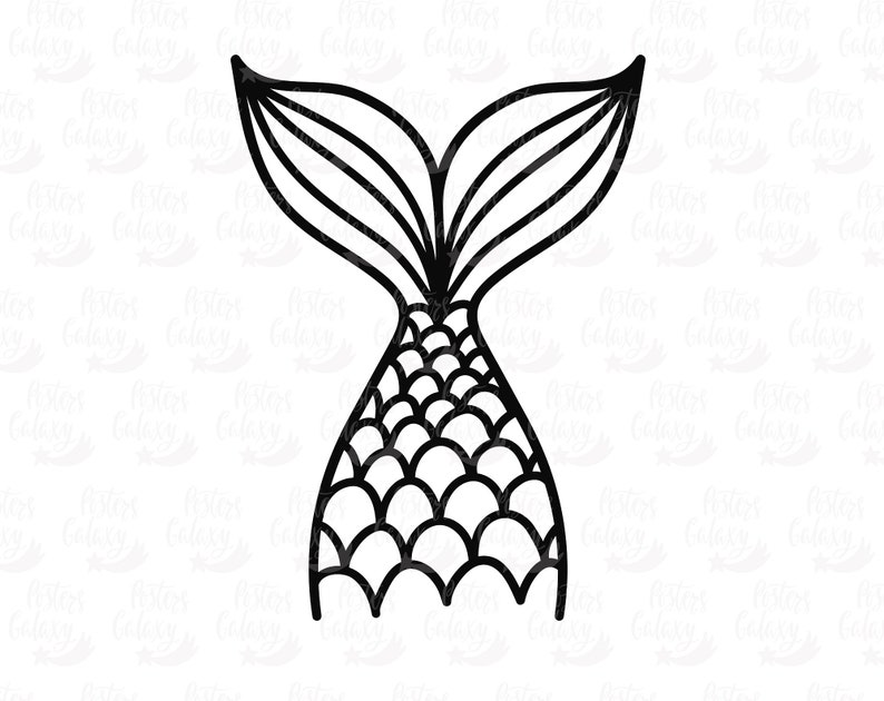 Free Free 296 Outline Mermaid Tail Svg SVG PNG EPS DXF File