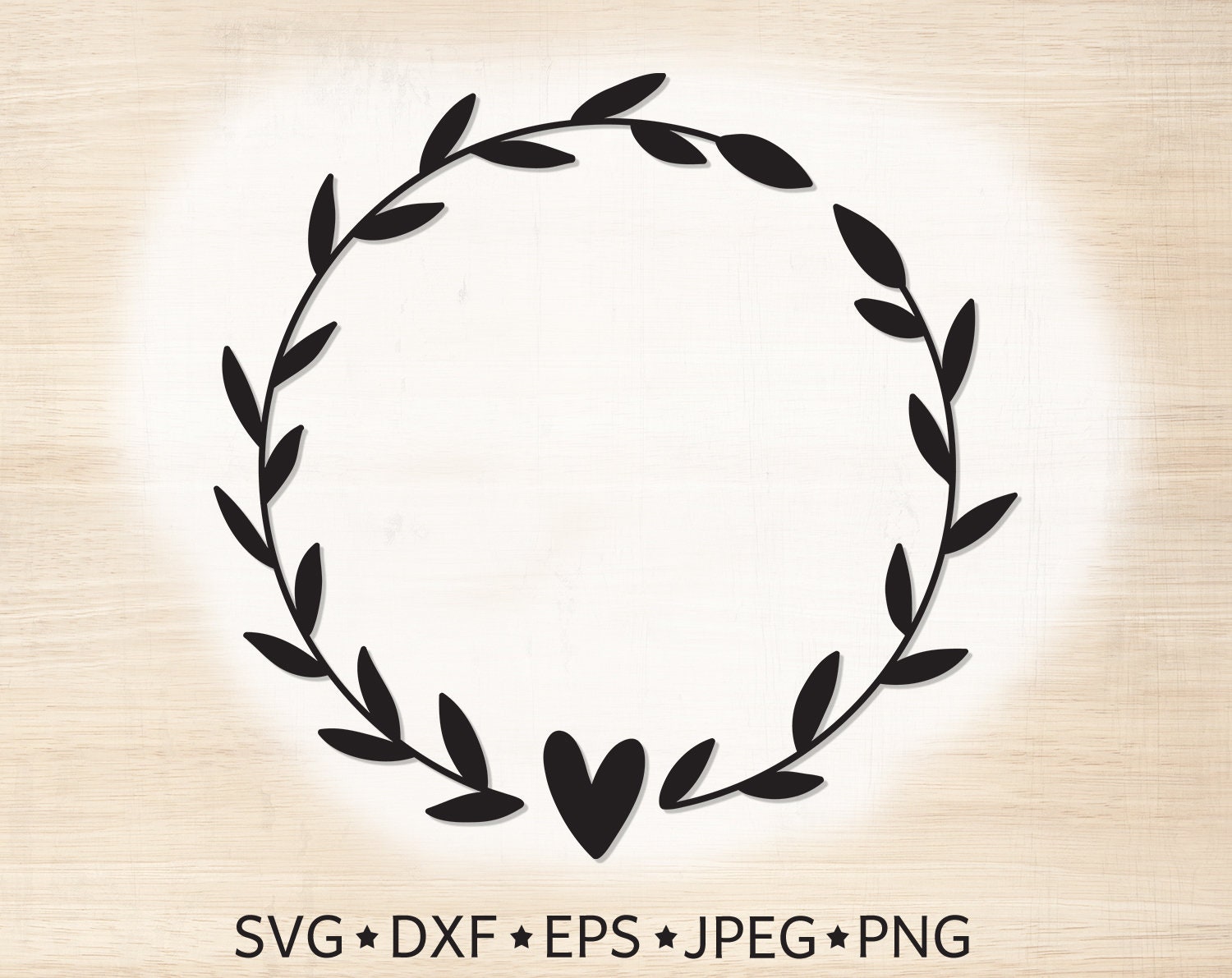 Download Silhouette Cut File Leafy Wreath Svg Wreath Svg Wedding Monogram Svg Leaf Border Svg Heart Laurel Svg Cut File Floral Wreath Clipart Art Collectibles Drawing Illustration Safarni Org
