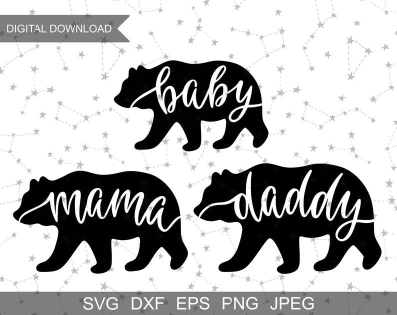 Download Visual Arts Drawing Drafting Daddy Bear Svg Bear Silhouette Svg Parents Bear Mama Bear Svg Baby Bear Svg Bear Family Svg Bundle Vector Clipart Svg File For Cricut
