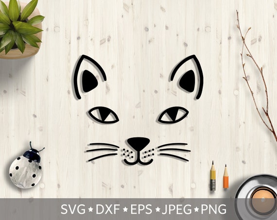 Download Cat Svg Cat Face Svg Cat Face With Whiskers Cat Eyes Svg Etsy PSD Mockup Templates