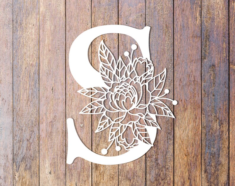 Free Free 107 Flower Initial Svg SVG PNG EPS DXF File