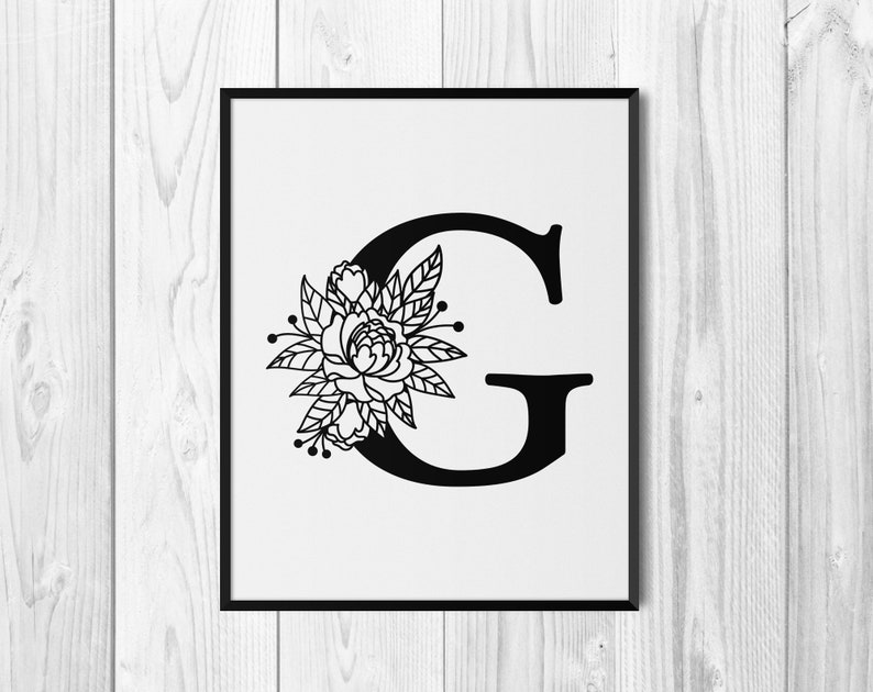 Download Floral Alphabet Letter G SVG Initial Flower Monogram ...