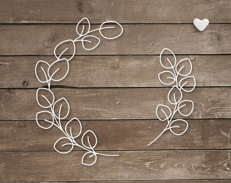 Download Eucalyptus wreath Svg Cut File Wedding monogram svg Floral ...
