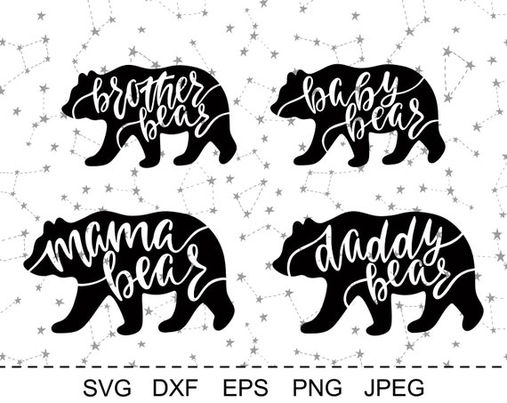 Download Baby Bear SVG Mama Bear SVG Daddy Bear SVG Brother Bear ...