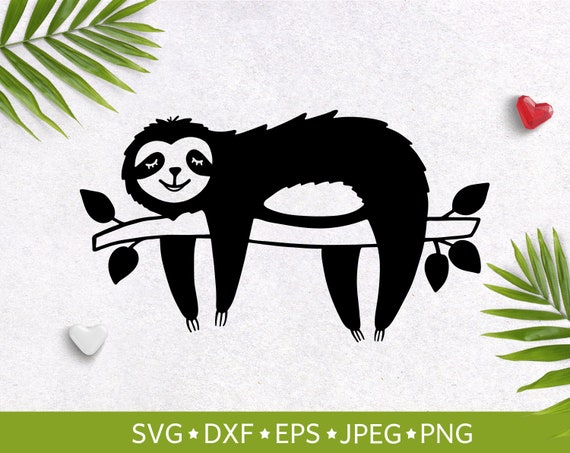 Sloth Svg Sloth Digital Download Printable Clipart Slow Etsy