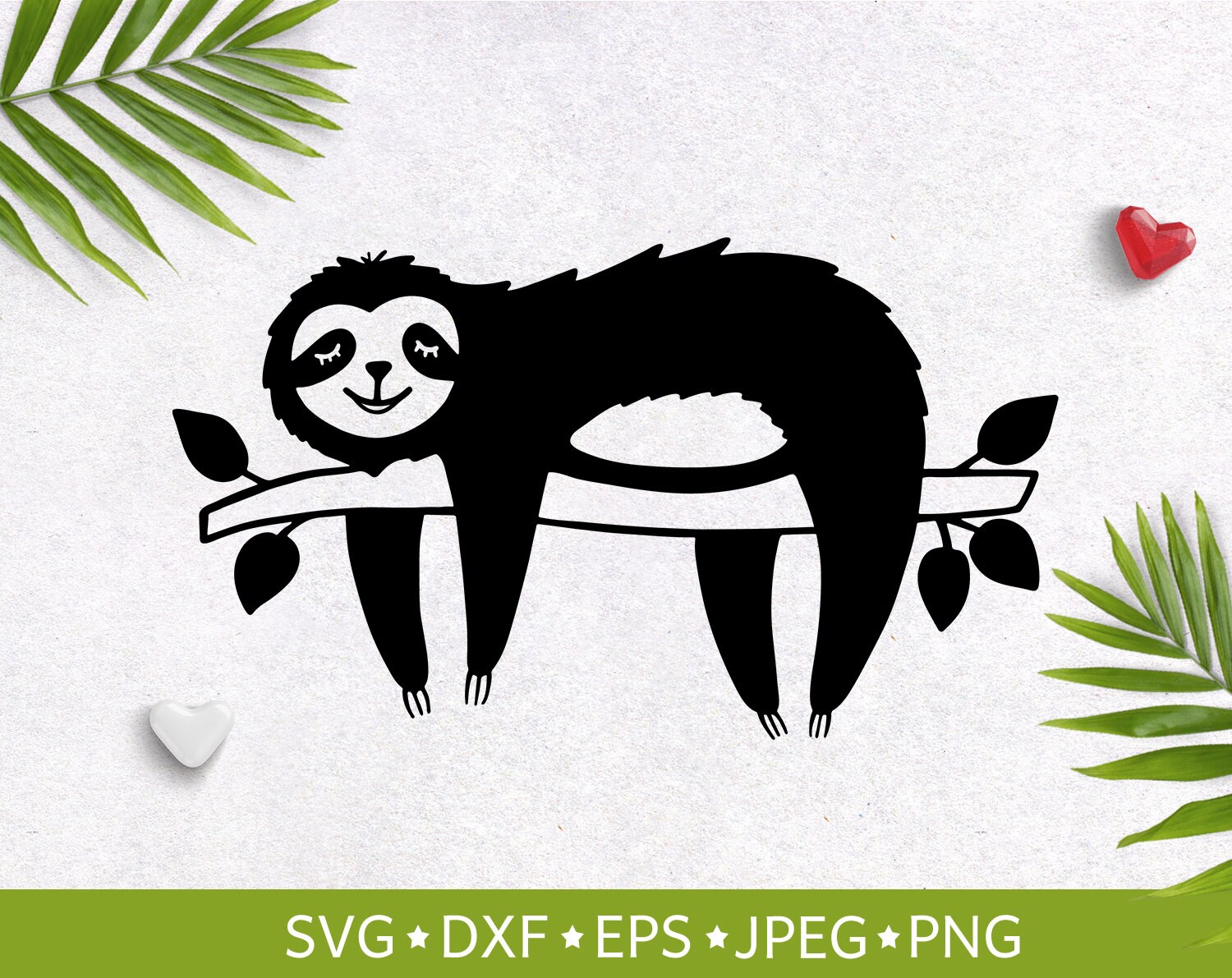 Sloth SVG Sloth Digital Download Printable Clipart Slow Etsy