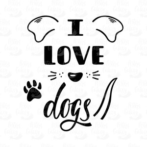 I Love My Granddog Svg Dog Mom Svg Silhouette Cut File Etsy